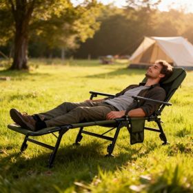 Oversized Foldable Fishing Chair with Detachable Footrest