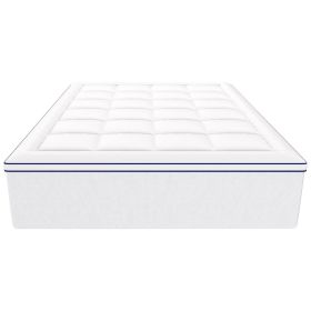 Mattress Topper, Queen Size, 4 in Thickness, Memory Foam, Fiber Fill, Detachable & Washable, Ergonomically Designed for Pressure Relief
