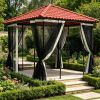 10x10 Replacement Mesh Sidewall Netting for Gazebos and Canopy Tents with Zippers