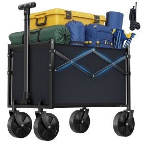 Foldable trolley, equipped with wheels, with a load capacity of 220 pounds, a sturdy and durable mini foldable portable van with adjustable handles (Color: Black)