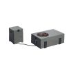 Patio Garden Fire Pit Table Set of 2 with Built-in Ice Bucket, Magnesium Oxide