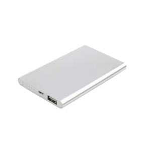 Portable ultra-thin case for 5000 mA-time power bank for iPhone 7 8 6 6S and external battery power bank charger for iPhone 5 5s (Color: Silver)