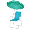 Folding Beach Chair with Umbrella for Adults, Lightweight Porable Camping Chair with 265lbs Capacity for Travel Picnic Concert & Outdoor Activities