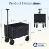 Foldable trolley, equipped with wheels, with a load capacity of 220 pounds, a sturdy and durable mini foldable portable van with adjustable handles