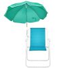 Folding Beach Chair with Umbrella for Adults, Lightweight Porable Camping Chair with 265lbs Capacity for Travel Picnic Concert & Outdoor Activities
