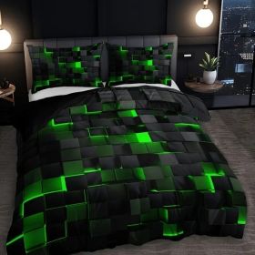 Abstract Grid Series Quilt Cover Digital Printing Bedding (Option: 5 Style-150X200CM threepiece set)